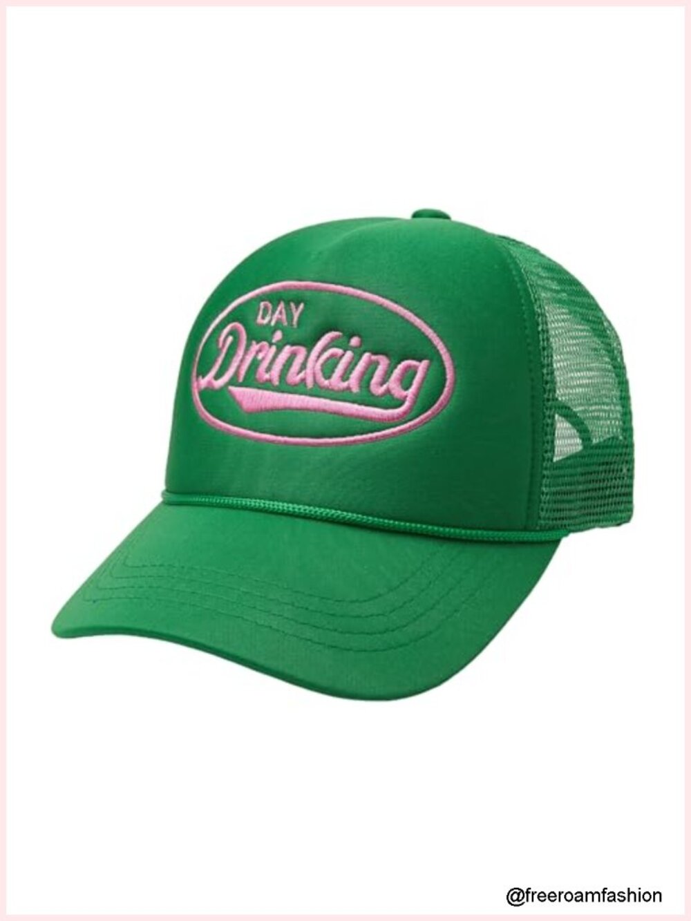 Embroidered Lettering Print Truck Hat Mesh Snapback Baseball Cap